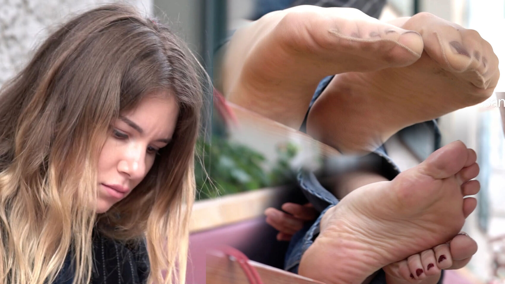12299 – Nylon socks cover Teresa’s dirty feet and soles 12299 – Nylon socks cover Teresa’s dirty feet and soles