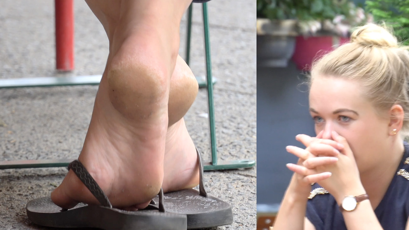 13034 – Video update: Sexy candid soles come off of flip-flops