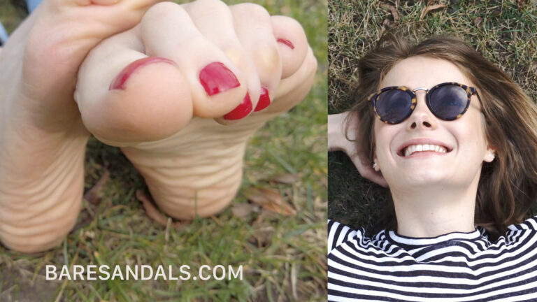 Selena barefoot in the park after removing Converse shoes in a park - Video update