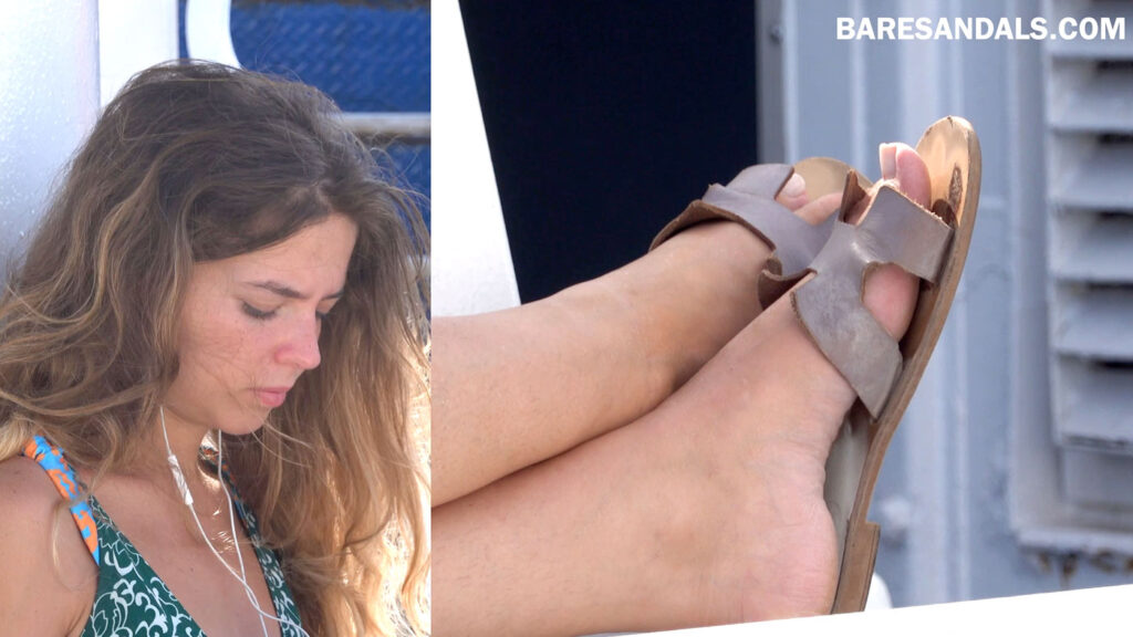 13151 – A girl in flat sandals on the ferry – Video update